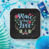 Assiettes En Carton Antlers de cerfs de Noël avec Holly (Fête)