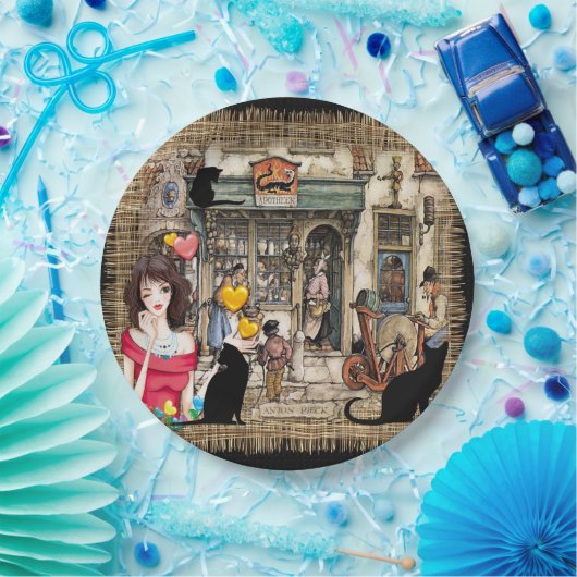 Assiettes En Carton Anton Pieck - Magasin de chimiste (Fête)