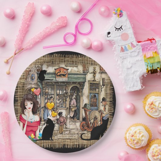 Assiettes En Carton Anton Pieck - Magasin de chimiste (Fête)