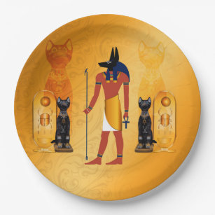 Assiettes En Carton Anubis, un dieu égyptien antique