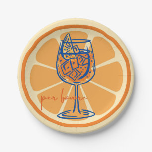 Assiettes En Carton Aperol Par Faveur