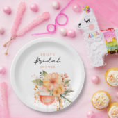 Assiettes En Carton Aperol Spritz Floral Réception de Mariage (Fête)