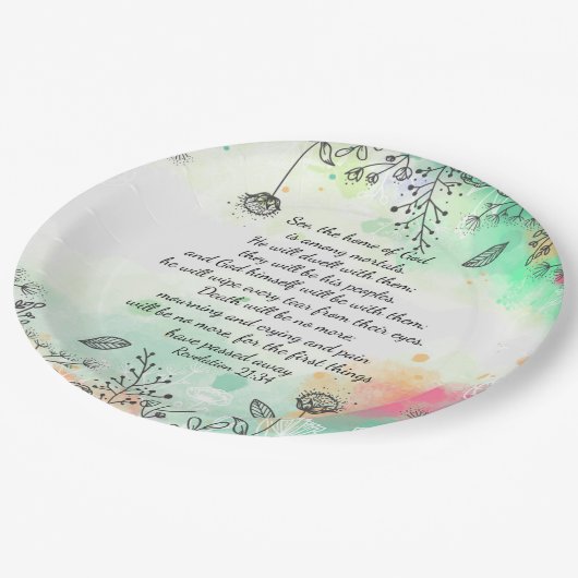 Assiettes En Carton Apocalypse 21:34 plaques en papier (Angle)
