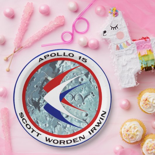 Assiettes En Carton Apollo 15 insignes (Fête)