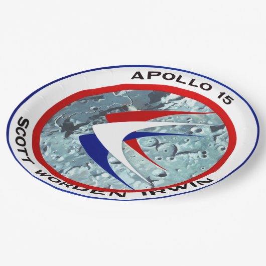 Assiettes En Carton Apollo 15 insignes (Angle)