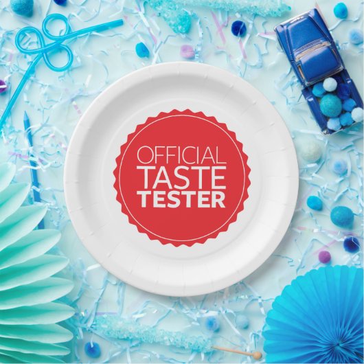 Assiettes En Carton Appareil de contrôle officiel de goût (Fête)