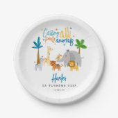 Assiettes En Carton Appel à tous les animaux de fête fête fête d'anniv (Devant)