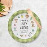 Assiettes En Carton Appel à tous les animaux Safari Jungle Anniversair<br><div class="desc">Appel à tous les animaux Safari Jungle Anniversaire de enfant Plaques de papier</div>