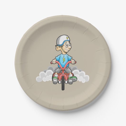 Assiettes En Carton Appel à tous les vélos (Devant)