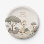 Assiettes En Carton Appeler tous les animaux de fête Safari Zoo Annive (Devant)