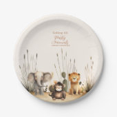 Assiettes En Carton Appeler tous les animaux de fête Safari Zoo Annive (Devant)