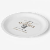 Assiettes En Carton Appelez-moi Anniversaire Retro White Whiskey Anniv (Angle)