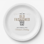 Assiettes En Carton Appelez-moi Anniversaire Retro White Whiskey Anniv (Devant)