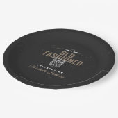 Assiettes En Carton Appelez-moi Whiskey Cocktail Anniversaire (Angle)