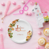 Assiettes En Carton Apple Blossom Watercolor Mariage (Fête)