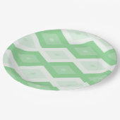 Assiettes En Carton Apple green diamond pattern (Angle)