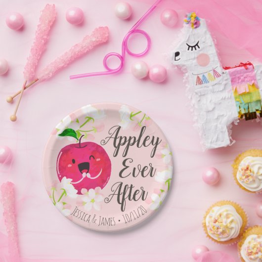 Assiettes En Carton Appley Ever After - Apple Pun (Fête)