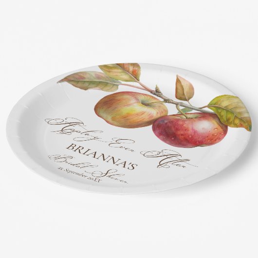 Assiettes En Carton Appley toujours après pomme chute nuptiale douche (Angle)