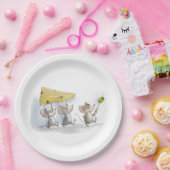 Assiettes En Carton Apporter la plaque à papier de fromage (avec des (Fête)