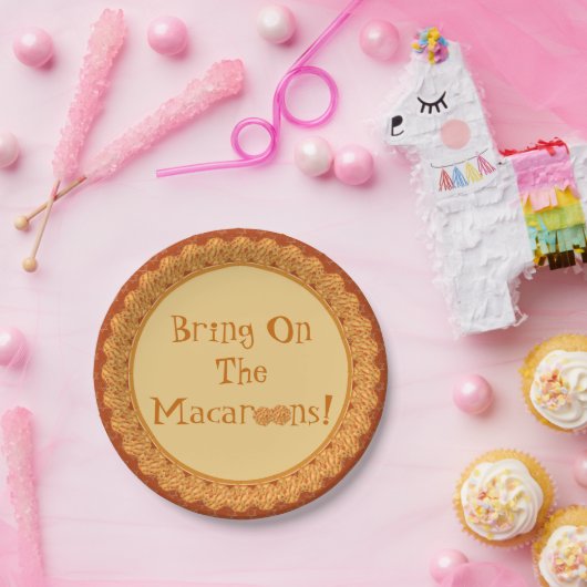 Assiettes En Carton Apportez Les Macarons ! Plaque de mélamine (Fête)