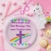 ASSIETTES EN CARTON APPRÉCIATION DE L'ENSEIGNANT (Fête)