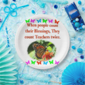 ASSIETTES EN CARTON APPRÉCIATION DES ENSEIGNANTS CONCEPTION DE BUTTERF (Fête)