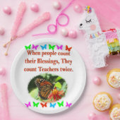 ASSIETTES EN CARTON APPRÉCIATION DES ENSEIGNANTS CONCEPTION DE BUTTERF (Fête)