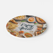 Assiettes En Carton Appréciez la pizza 2 (Angle)