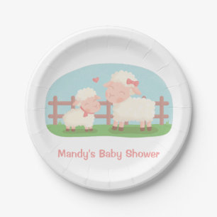 Assiettes En Carton Approvisionnements mignons de baby shower de ferme