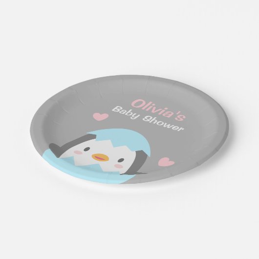 Assiettes En Carton Approvisionnements mignons de partie de baby (Angle)