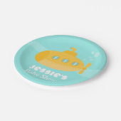 Assiettes En Carton Approvisionnements sous-marins submersibles jaunes (Angle)