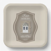 Assiettes En Carton Appuyez et la porte s'ouvrira - Plaque de papier (Recto)