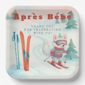 Assiettes En Carton Après Bébé ski Arctic Fox (Recto)