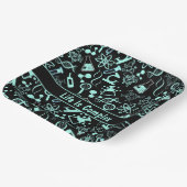 Assiettes En Carton aqua bleu moderne biochimie vie complexe (Angulaire)