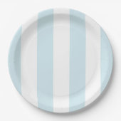Assiettes En Carton Aqua Blue Cabana Stripes Anniversaire (Devant)