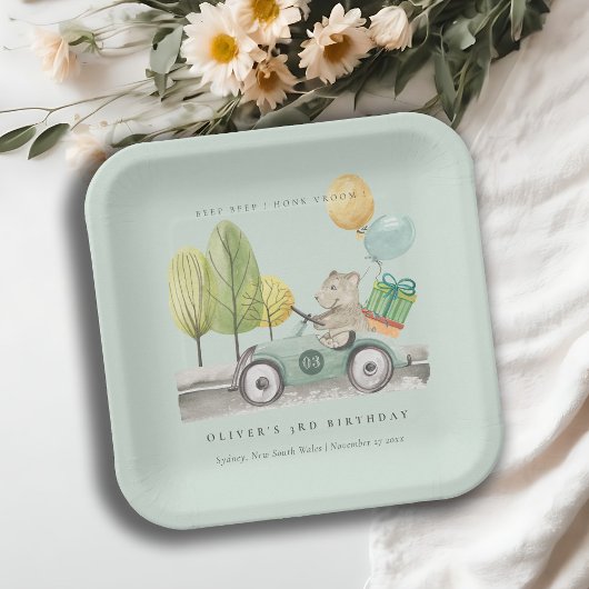 Assiettes En Carton Aqua Green N'importe quel âge Anniversaire Fête Te