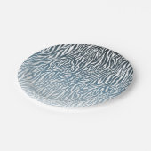 Assiettes En Carton Aqua Zebra Print Ombre (Angle)