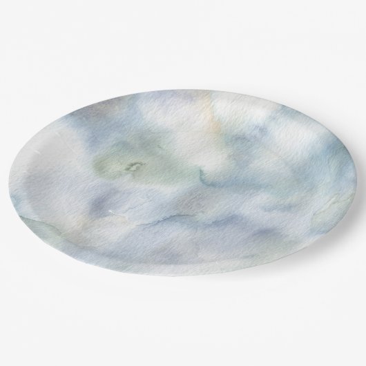 Assiettes En Carton Aquarelle (Angle)