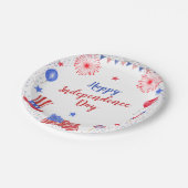 Assiettes En Carton Aquarelle 4 juillet fête de l'indépendance (Angle)