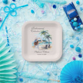 Assiettes En Carton Aquarelle à thème pour la retraite des femmes (Fête)