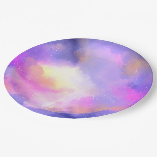 Assiettes En Carton Aquarelle Abstraite cool Conception de l'espace co (Angle)
