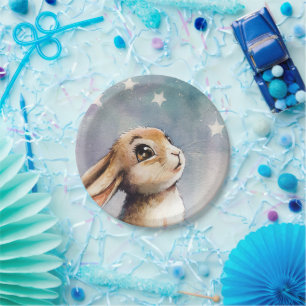 Assiettes En Carton Aquarelle adorable lapin lapin