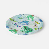 Assiettes En Carton Aquarelle Arbre Grenouilles Dragonfly Nature (Angle)