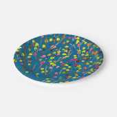 Assiettes En Carton Aquarelle arc-en-ciel (Angle)