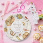 Assiettes En Carton Aquarelle Automne Chute Turquie Thanksgiving Dîner (Fête)