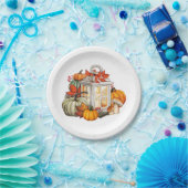 Assiettes En Carton Aquarelle Automne Citrouilles, Feuilles et Berries (Fête)