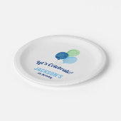 Assiettes En Carton Aquarelle Ballons Garçon Anniversaire (Angle)