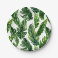 Aquarelle Banana Feuilles Motif tropical