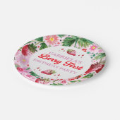 Assiettes En Carton Aquarelle Berry fraise 1er anniversaire filles (Angle)