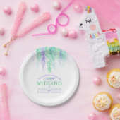 Assiettes En Carton Aquarelle bleu bleu personnalisé plaques (Fête)